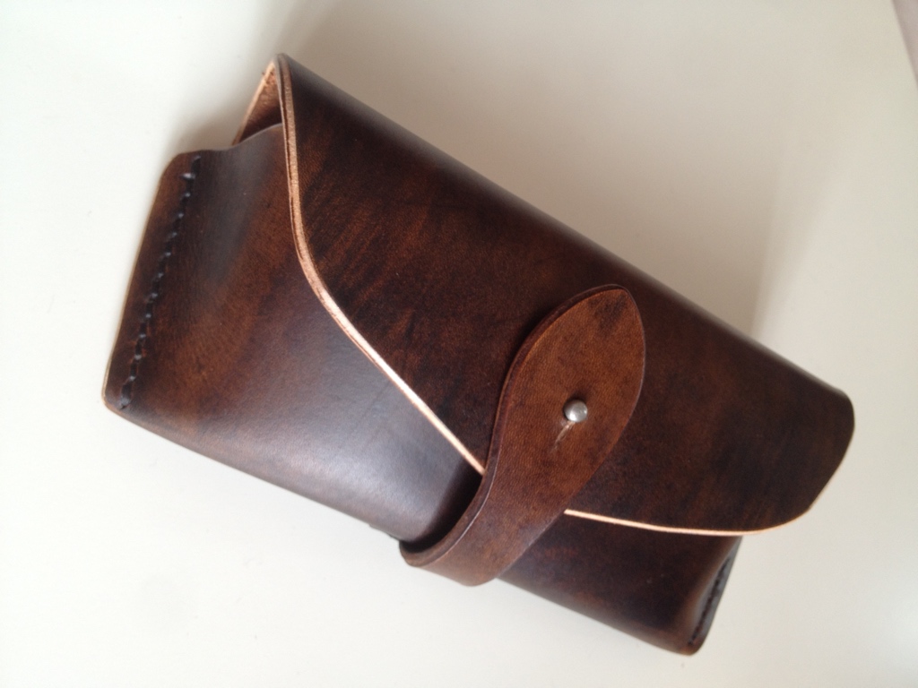 Étui à Lunettes En Cuir De Vache Marron - Personnalisable - Pour Hommes Et Femmes - Modèle Z526